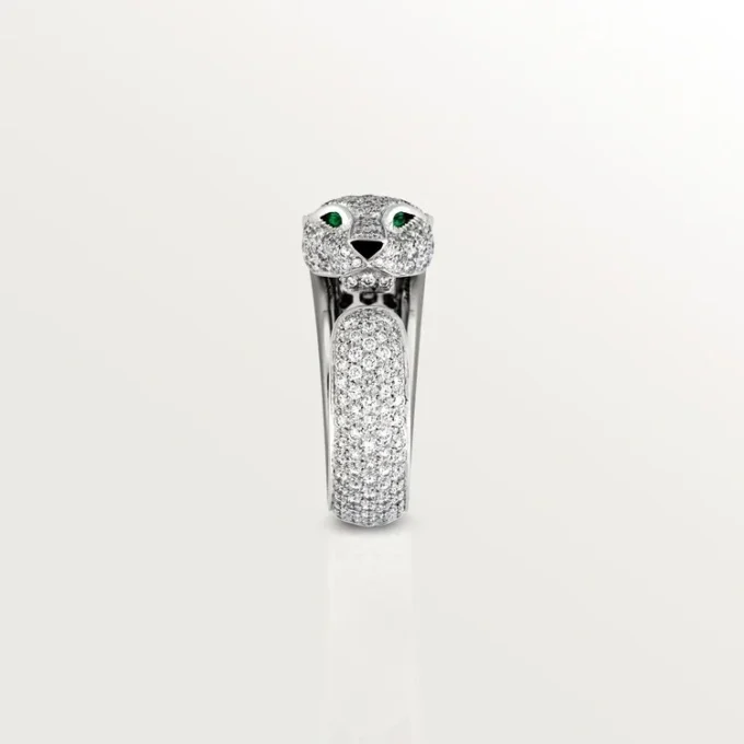 Δαχτυλίδι Panthere De Cartier – Λευκόχρυσο, Διαμάντια, Σμαράγδια, Όνυχας – Cartier