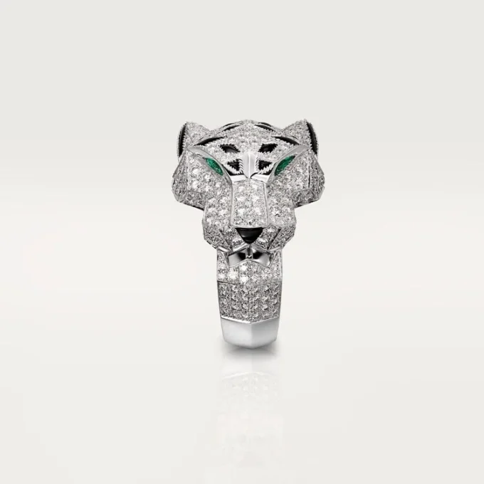 Δαχτυλίδι Panthere De Cartier – Λευκόχρυσο, Διαμάντια, Σμαράγδια, Όνυχας – Cartier