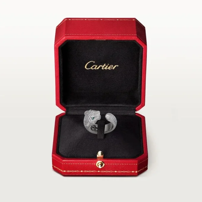 Δαχτυλίδι Panthere De Cartier – Λευκόχρυσο, Διαμάντια, Σμαράγδια, Όνυχας – Cartier