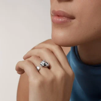 Δαχτυλίδι Panthere De Cartier – Λευκόχρυσο, Γαρνιέτες Τσαβορίτη, Όνυχας – Cartier Δαχτυλίδι Panthere De Cartier – Λευκόχρυσο, Γαρνιέτες Τσαβορίτη, Όνυχας – Cartier