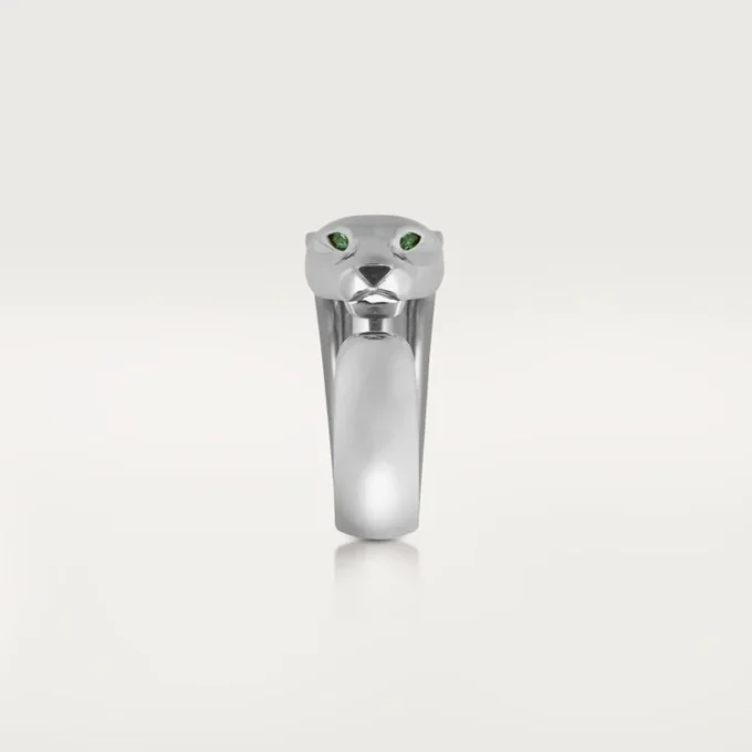 Δαχτυλίδι Panthere De Cartier – Λευκόχρυσο, Γαρνιέτες Τσαβορίτη, Όνυχας – Cartier