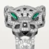 Δαχτυλίδι Panthere De Cartier – Λευκόχρυσο, όνυχας, σμαράγδια, διαμάντια – Cartier