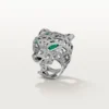 Δαχτυλίδι Panthere De Cartier – Λευκόχρυσο, Σμαράγδια, Όνυχας, Διαμάντια – Cartier