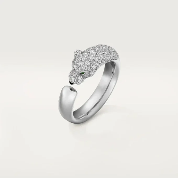 Δαχτυλίδι Panthere De Cartier – Λευκόχρυσο, Σμαράγδια, Όνυχας, Διαμάντια – Cartier