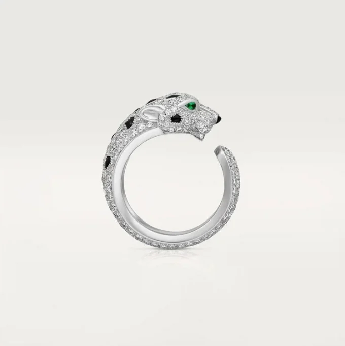 Δαχτυλίδι Panthere De Cartier – Λευκόχρυσο, Σμαράγδια, Όνυχας, Διαμάντια – Cartier