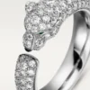 Δαχτυλίδι Panthere De Cartier – Λευκόχρυσο, Σμαράγδια, Όνυχας, Διαμάντια – Cartier