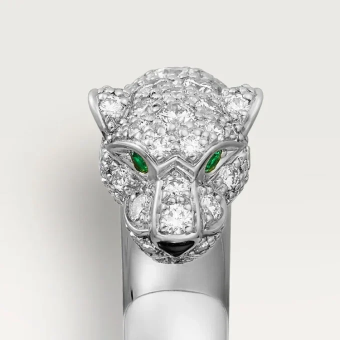 Δαχτυλίδι Panthere De Cartier – Λευκόχρυσο, Σμαράγδια, Όνυχας, Διαμάντια – Cartier