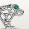Δαχτυλίδι Panthere De Cartier – Λευκόχρυσο, Σμαράγδια, Όνυχας, Διαμάντια – Cartier