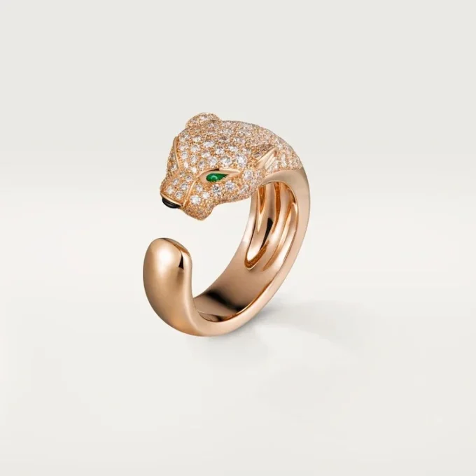 Δαχτυλίδι Panthere De Cartier – Ροζ χρυσός, διαμάντια, σμαράγδια, όνυχας – Cartier Δαχτυλίδι Panthere De Cartier – Ροζ χρυσός, διαμάντια, σμαράγδια, όνυχας – Cartier