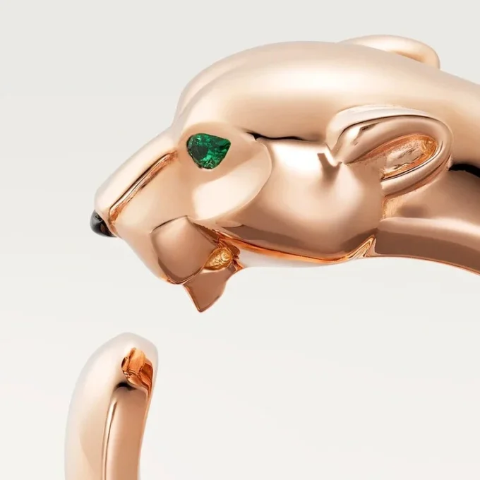 Δαχτυλίδι Panthere De Cartier – Ροζ χρυσός, γρανάτες τσαβορίτη, όνυχας – Cartier