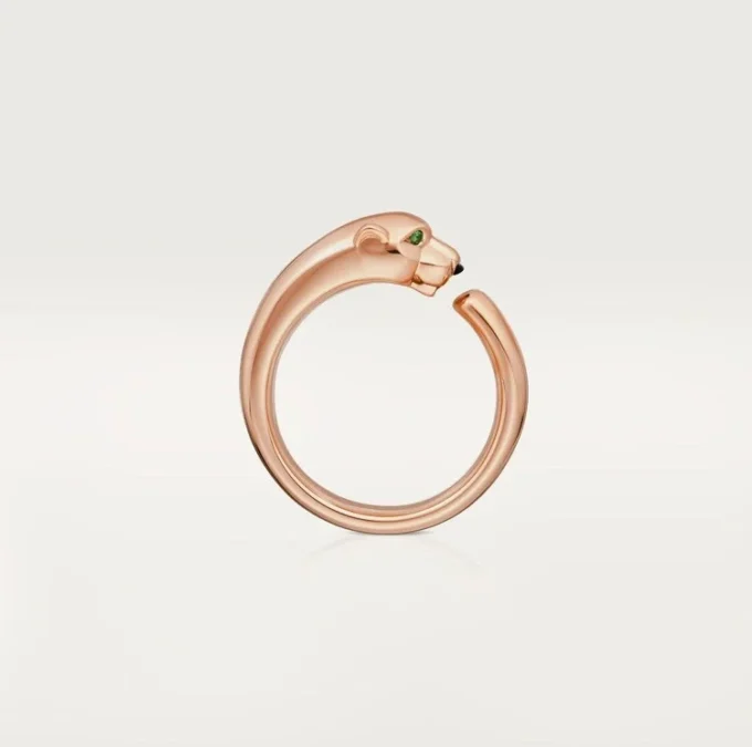 Δαχτυλίδι Panthere De Cartier – Ροζ χρυσός, γρανάτες τσαβορίτη, όνυχας – Cartier