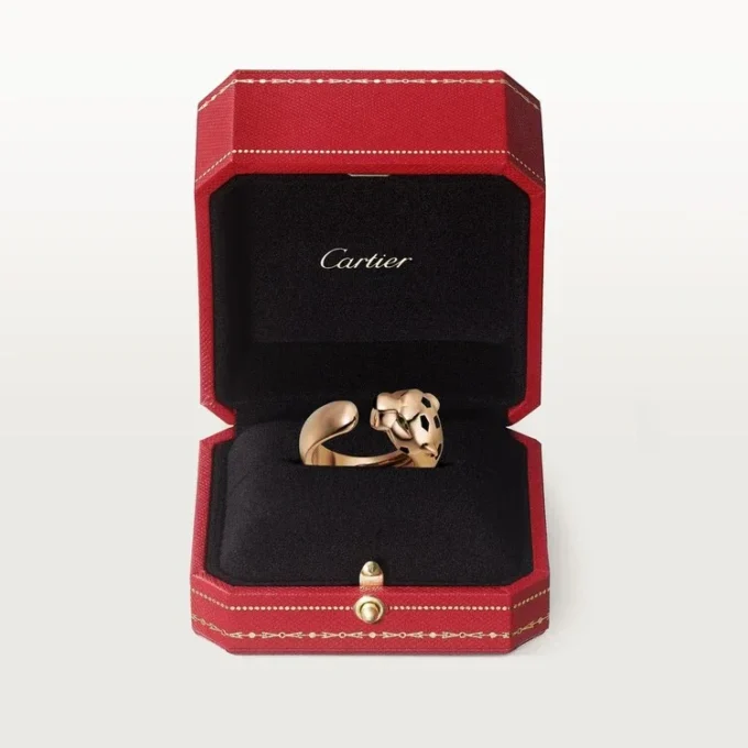 Δαχτυλίδι Panthere De Cartier – Ροζ χρυσός, γρανάτες τσαβορίτη, όνυχας – Cartier