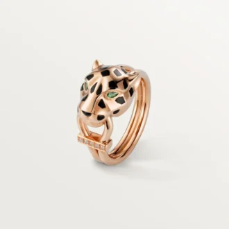 Δαχτυλίδι Panthere De Cartier – Ροζ χρυσός, γρανάτες τσαβορίτη, όνυχας, μαύρη λάκα, διαμάντια – Cartier Δαχτυλίδι Panthere De Cartier – Ροζ χρυσός, γρανάτες τσαβορίτη, όνυχας, μαύρη λάκα, διαμάντια – Cartier