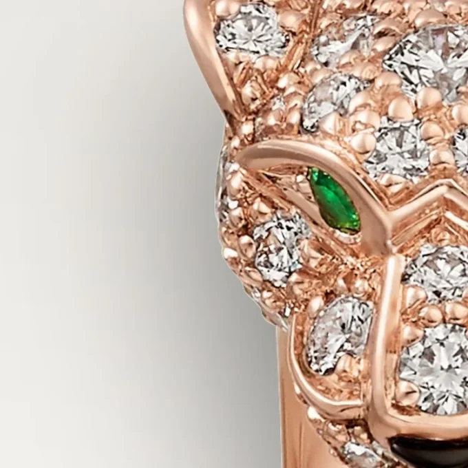 Δαχτυλίδι Panthere De Cartier – Ροζ χρυσός, όνυχας, σμαράγδια, διαμάντια – Cartier Δαχτυλίδι Panthere De Cartier – Ροζ χρυσός, όνυχας, σμαράγδια, διαμάντια – Cartier