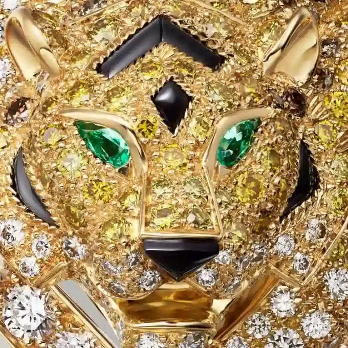 Καρφίτσα Faune Et Flore De Cartier, κίτρινα, πορτοκαλί και καφέ διαμάντια, στρωμένα Καρφίτσα Faune Et Flore De Cartier, κίτρινα, πορτοκαλί και καφέ διαμάντια, στρωμένα