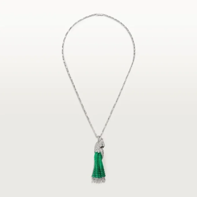 Κολιέ Faune Et Flore De Cartier, χάντρες σμαραγδιού, στρωμένο Κολιέ Faune Et Flore De Cartier, χάντρες σμαραγδιού, στρωμένο