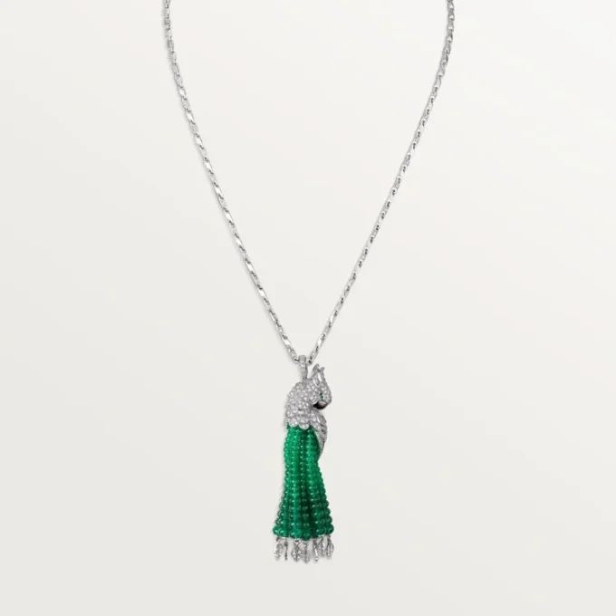 Κολιέ Faune Et Flore De Cartier, χάντρες σμαραγδιού, στρωμένο Κολιέ Faune Et Flore De Cartier, χάντρες σμαραγδιού, στρωμένο
