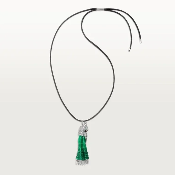 Κολιέ Faune Et Flore De Cartier, χάντρες σμαραγδιού, στρωμένο Κολιέ Faune Et Flore De Cartier, χάντρες σμαραγδιού, στρωμένο