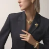 Κολιέ Faune Et Flore De Cartier, κίτρινα, πορτοκαλί και καφέ διαμάντια, με πάβινγκ