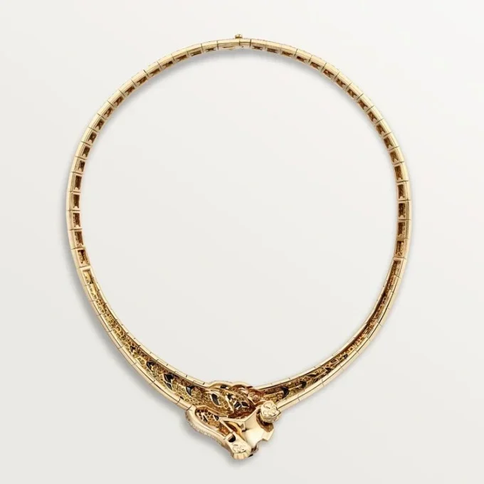 Κολιέ Faune Et Flore De Cartier, κίτρινα, πορτοκαλί και καφέ διαμάντια, με πάβινγκ