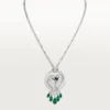 Κολιέ Faune Et Flore De Cartier, σμαραγδένιες σταγόνες, στρωμένο