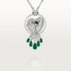 Κολιέ Faune Et Flore De Cartier, σμαραγδένιες σταγόνες, στρωμένο