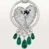 Κολιέ Faune Et Flore De Cartier, σμαραγδένιες σταγόνες, στρωμένο