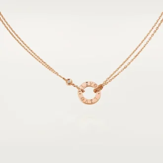 Κολιέ Love, 2 διαμάντια – Ροζ χρυσός, Διαμάντια – Cartier