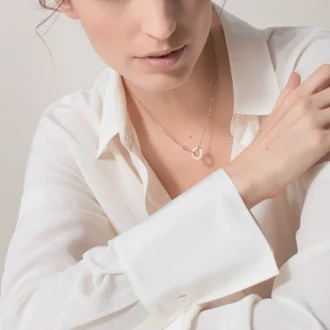 Κολιέ Love, 2 διαμάντια – Ροζ χρυσός, Διαμάντια – Cartier
