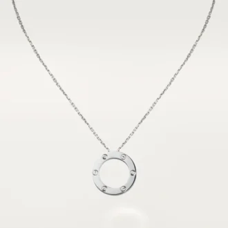 Κολιέ Love, 3 διαμάντια – Λευκόχρυσο, Διαμάντια – Cartier