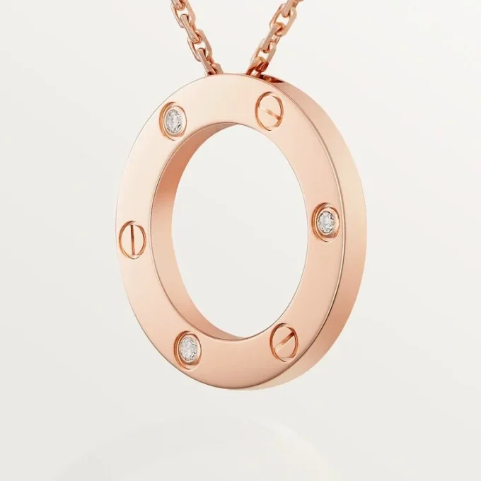 Κολιέ Love, 3 διαμάντια – Ροζ χρυσός, Διαμάντια – Cartier Κολιέ Love, 3 διαμάντια – Ροζ χρυσός, Διαμάντια – Cartier