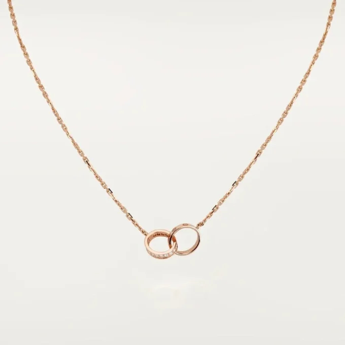 Κολιέ Love, Διαμάντια – Ροζ χρυσός, Διαμάντια – Cartier