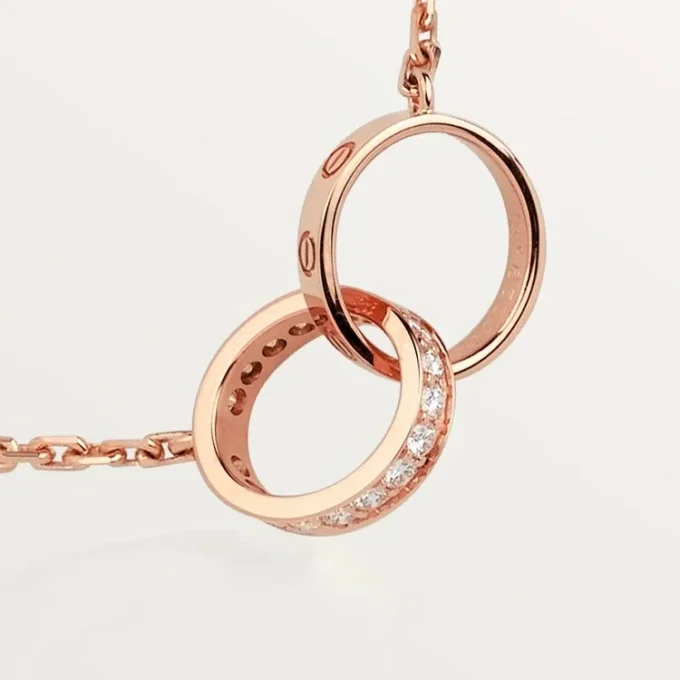 Κολιέ Love, Διαμάντια – Ροζ χρυσός, Διαμάντια – Cartier
