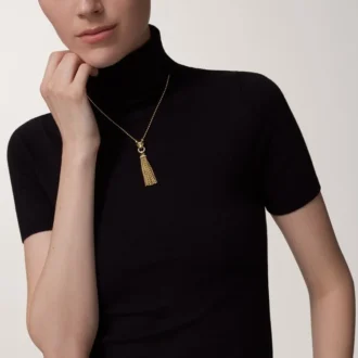 Κολιέ Panthere De Cartier – Κίτρινο χρυσό, μαύρο λάκα, γρανάτες τσαβορίτη, όνυχα, διαμάντια – Cartier