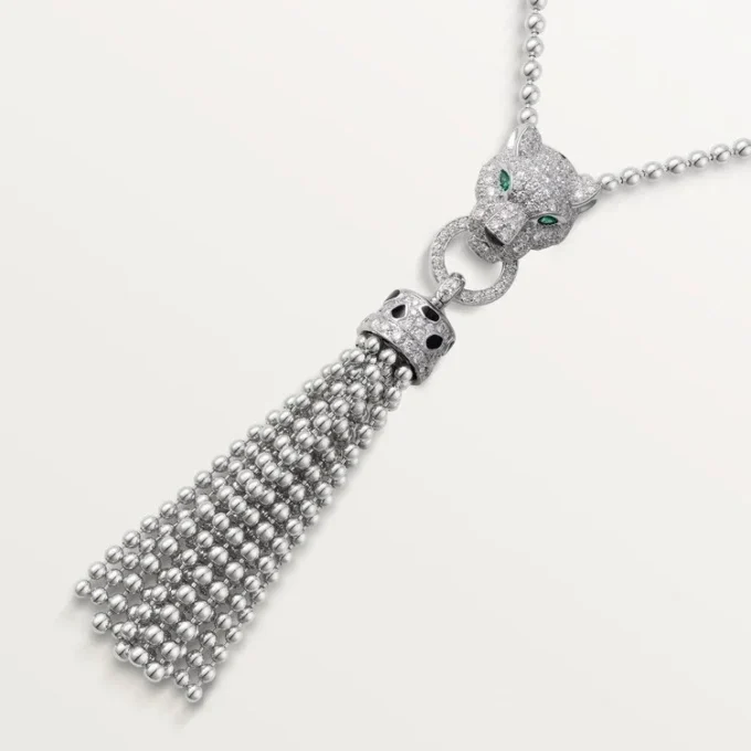 Κολιέ Panthere De Cartier – Λευκόχρυσο, Μαύρο Λάκα, Σμαράγδια, Όνυχας, Διαμάντια – Cartier