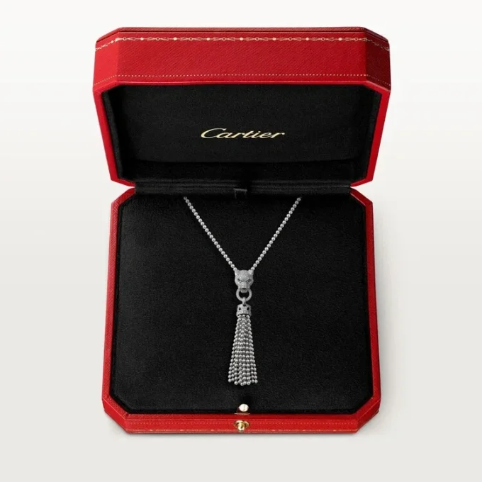 Κολιέ Panthere De Cartier – Λευκόχρυσο, Μαύρο Λάκα, Σμαράγδια, Όνυχας, Διαμάντια – Cartier