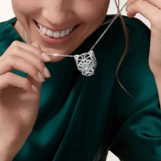 Κολιέ Panthere De Cartier – Λευκόχρυσο, Σμαράγδια, Διαμάντια, Όνυχας – Cartier