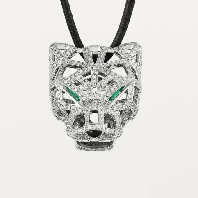 Κολιέ Panthere De Cartier – Λευκόχρυσο, Σμαράγδια, Διαμάντια, Όνυχας – Cartier