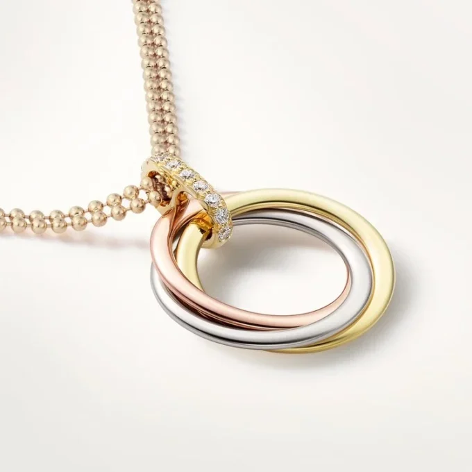 Κολιέ Trinity Diamond Chain σε τρίχρωμο χρυσό | Cartier Us Κολιέ Trinity Diamond Chain σε τρίχρωμο χρυσό | Cartier Us
