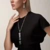 Μακρύ κολιέ Panthere De Cartier, σμαραγδί, πολλαπλών χρήσεων, μεγάλο μοντέλο, με πάβινγκ
