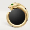 Μανικετόκουμπα Panthere De Cartier – Κίτρινο χρυσό, όνυχας, τσαβορίτες και μαύρο λάκα – Cartier Μανικετόκουμπα Panthere De Cartier – Κίτρινο χρυσό, όνυχας, τσαβορίτες και μαύρο λάκα – Cartier
