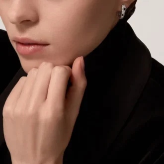Μικρά σκουλαρίκια Panthere Diamond, λευκόχρυσο | Cartier Us