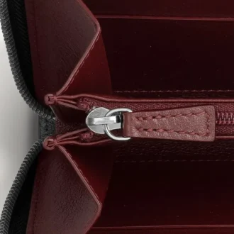 Πορτοφόλι International με φερμουάρ, Must De Cartier – Μαύρο δέρμα μοσχαριού, φινίρισμα παλλαδίου – Cartier