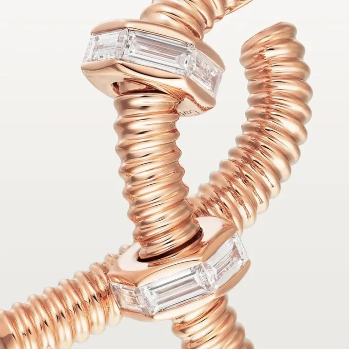 Σκουλαρίκι Ecrou De Cartier για το δεξί αυτί – Ροζ χρυσός, διαμάντια – Cartier Σκουλαρίκι Ecrou De Cartier για το δεξί αυτί – Ροζ χρυσός, διαμάντια – Cartier