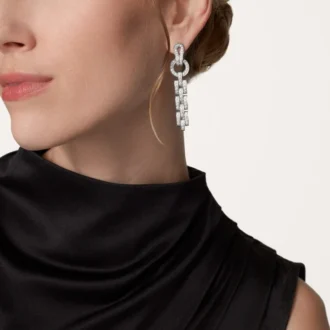 Σκουλαρίκια Agrafe – Λευκόχρυσο, Διαμάντια – Cartier