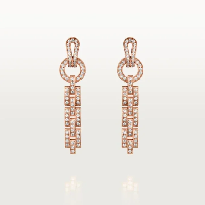 Σκουλαρίκια Agrafe – Ροζ χρυσός, διαμάντια – Cartier Σκουλαρίκια Agrafe – Ροζ χρυσός, διαμάντια – Cartier