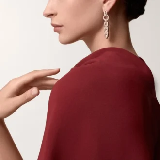 Σκουλαρίκια Agrafe – Ροζ χρυσός, διαμάντια – Cartier