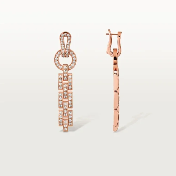 Σκουλαρίκια Agrafe – Ροζ χρυσός, διαμάντια – Cartier Σκουλαρίκια Agrafe – Ροζ χρυσός, διαμάντια – Cartier
