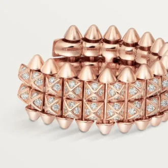 Σκουλαρίκια Clash De Cartier, διπλή σειρά, με πάβ