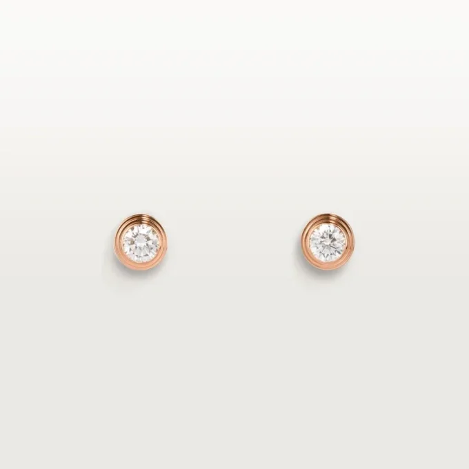 Σκουλαρίκια Diamants Legers, mm – Ροζ χρυσός, διαμάντια – Cartier